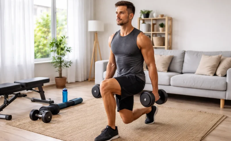 Full-Body Muscle Building Routine At Home For Beginners (No Equipment)